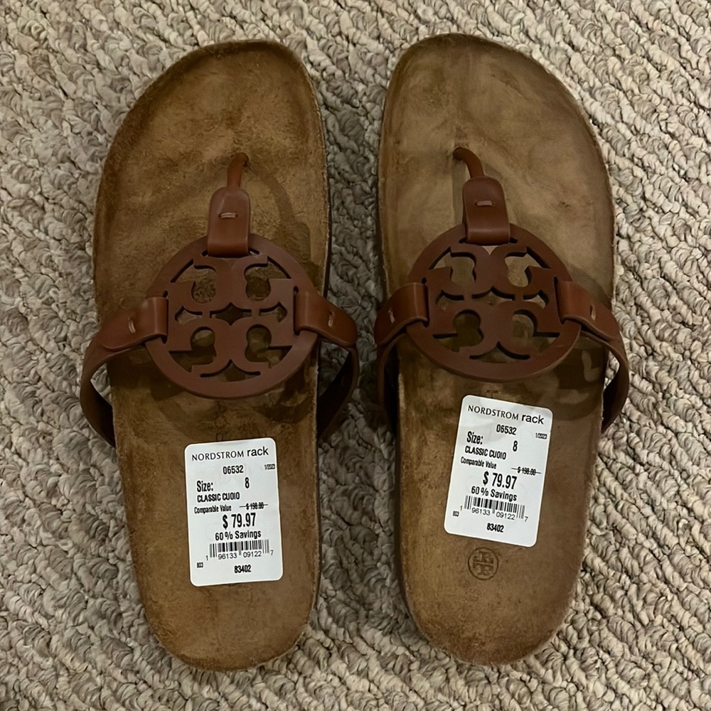 Tory Burch sandals, brown, size 8